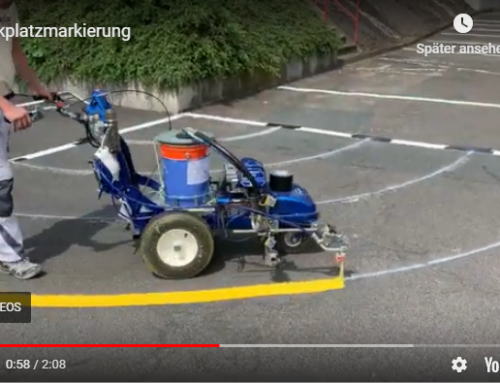 Video – Parkplatzmarkierung für einen Supermarkt – Firma Sielke