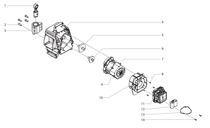 Bauzeichnung des Hydrauliksystems der Titan Impact 1040