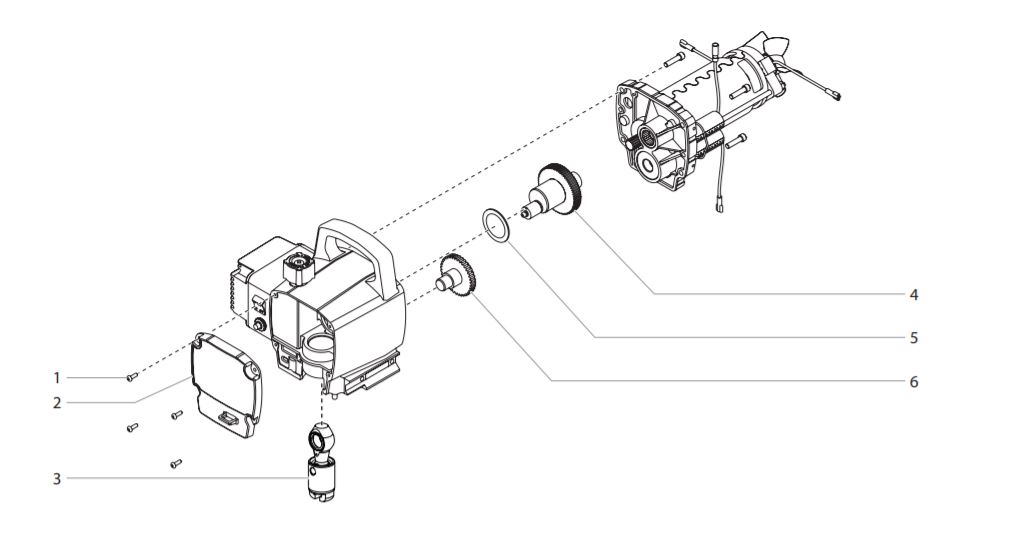 Bauzeichnung des Antriebs der Titan IMPACT 410
